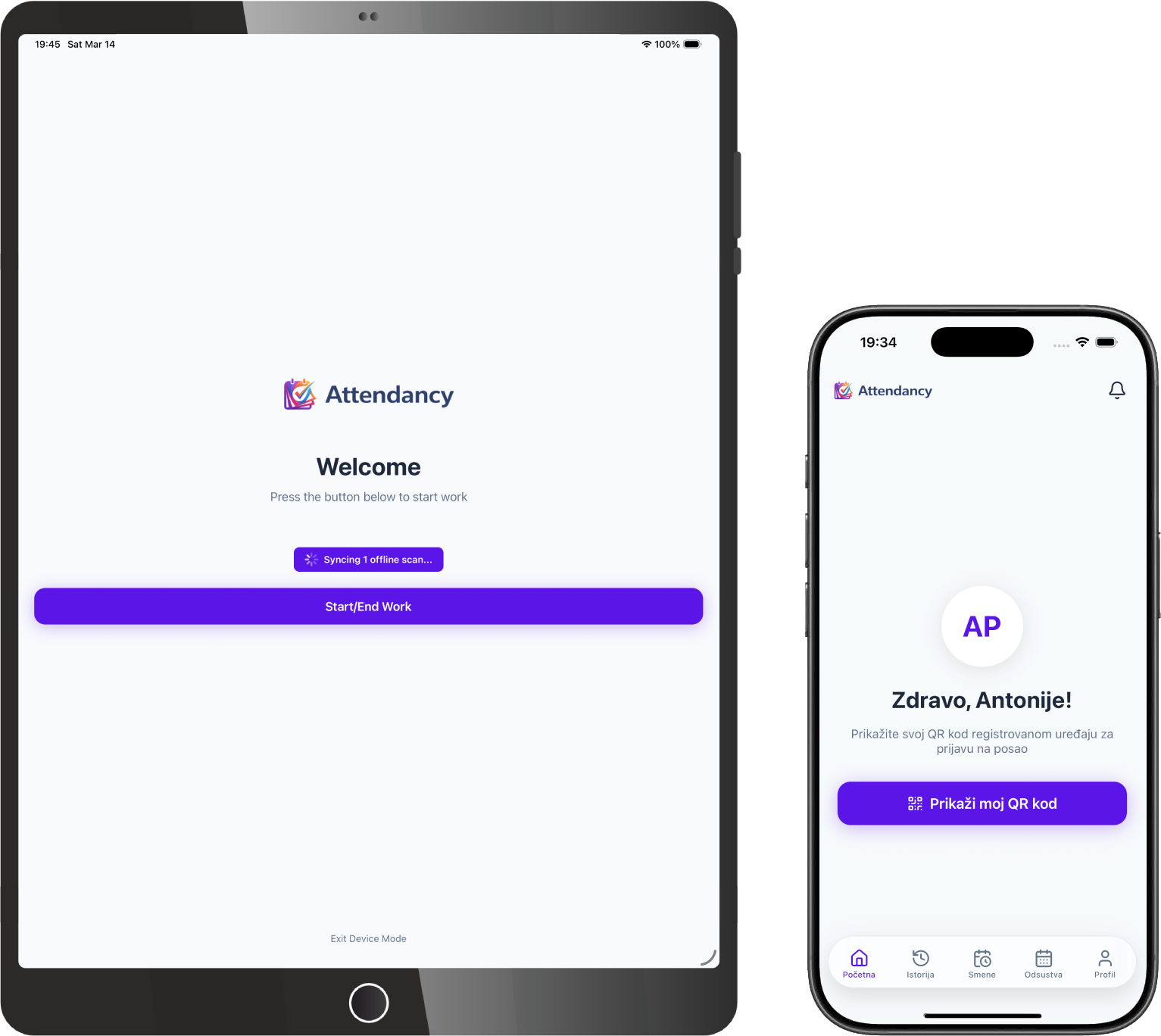 Attendancy na iOS i Android
